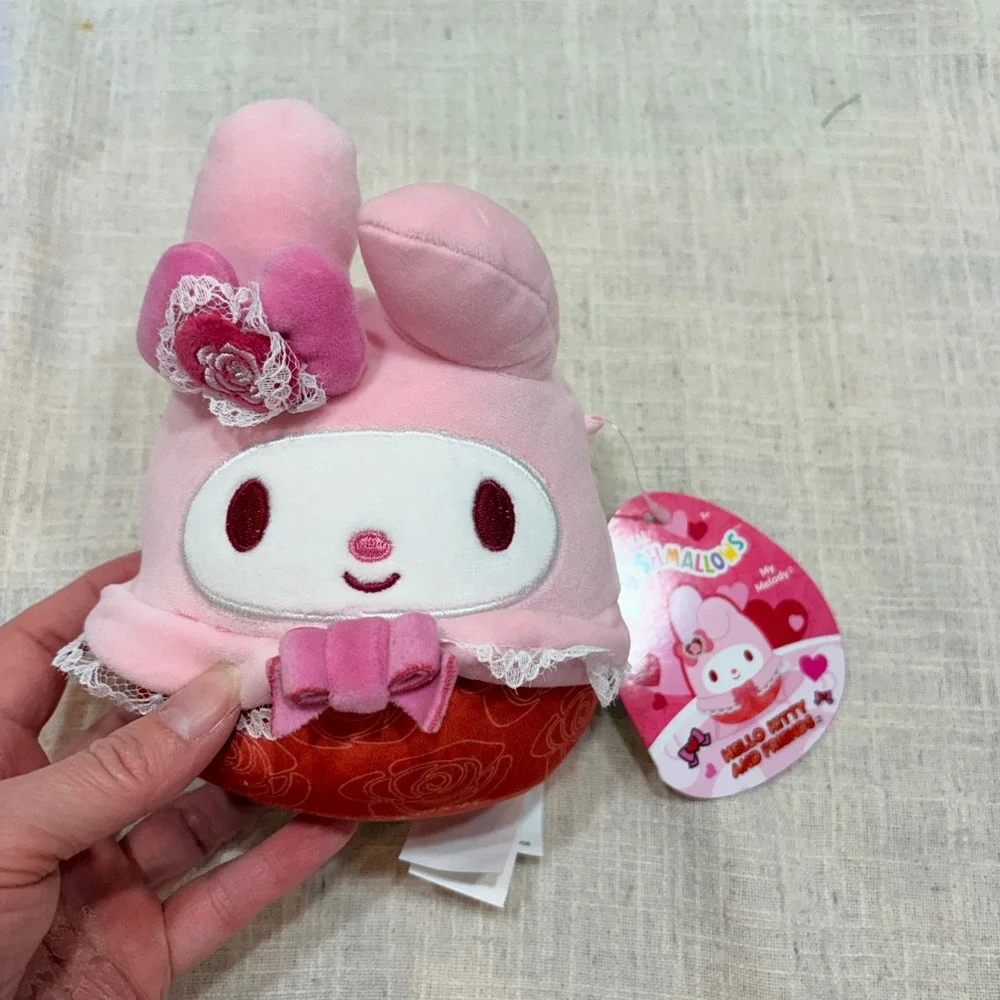 Squishmallows‎ Sanrio My Melody Pink Rose Lace Plush 5 inch SQSN01572 NWT 2024